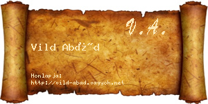 Vild Abád névjegykártya